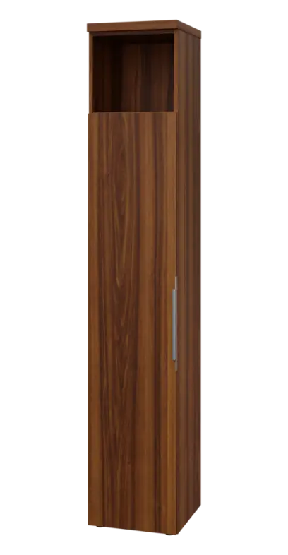 SIN 6 - 4DN kancelářská skříň, 1-dveřová/nika, levá, 2170x400x400, ořech královský